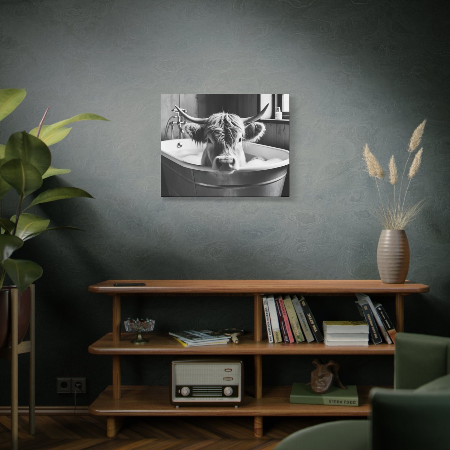 Highland Cow Bubbles Wall Art