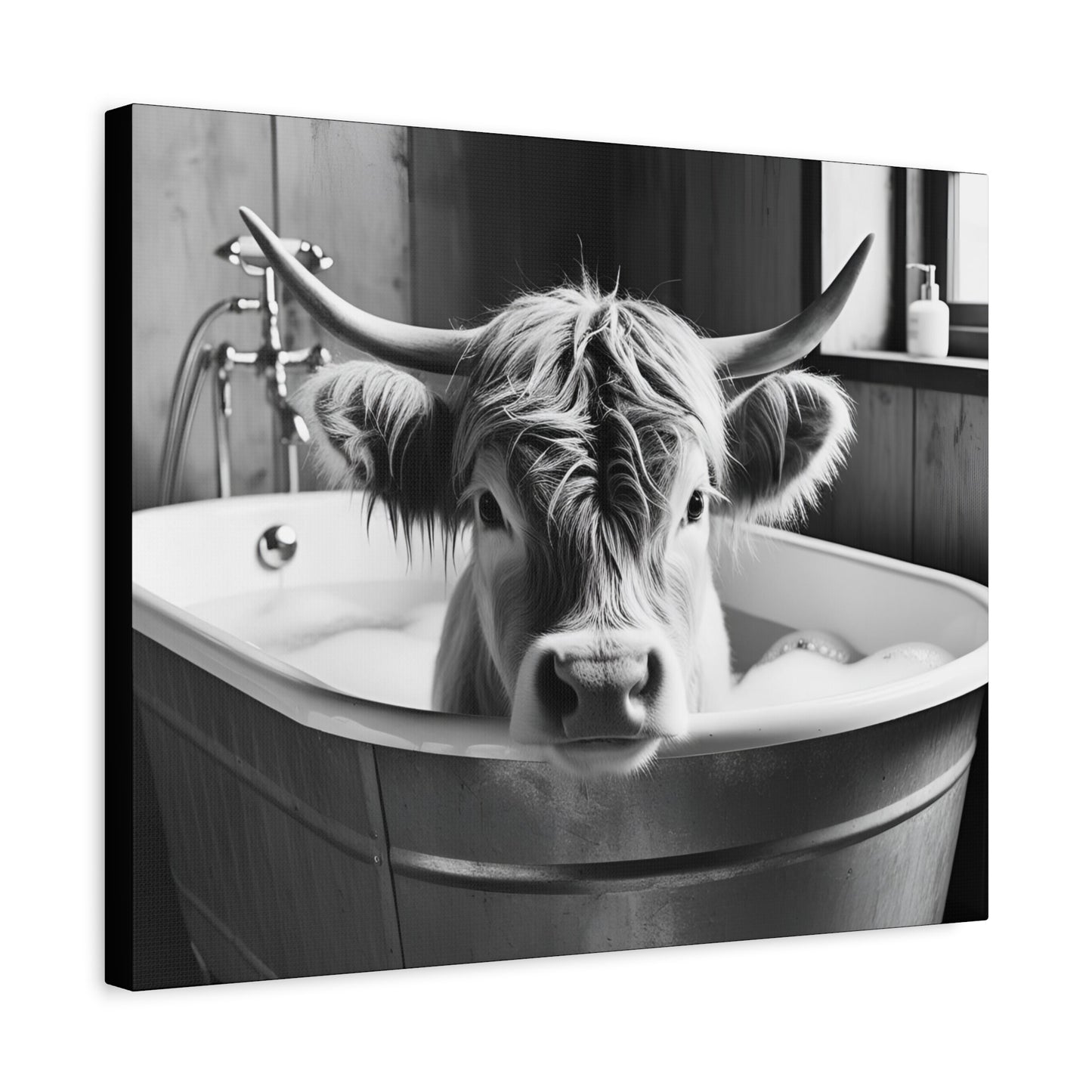 Highland Cow Bubbles Wall Art