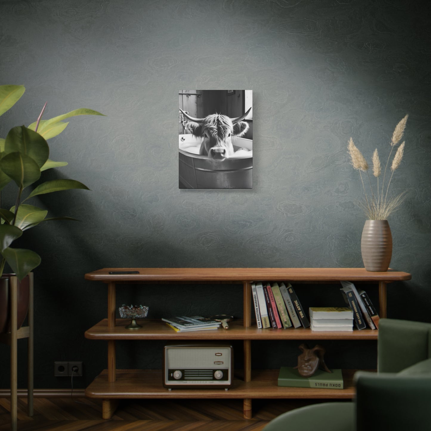 Highland Cow Bubbles Wall Art