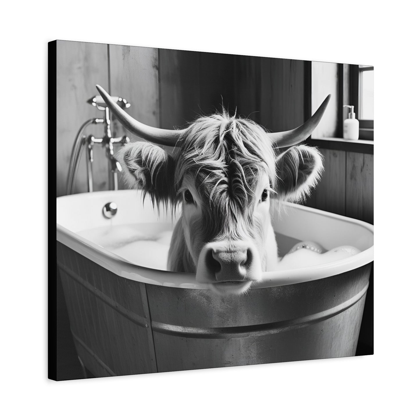 Highland Cow Bubbles Wall Art