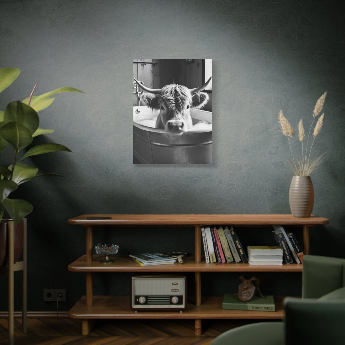 Highland Cow Bubbles Wall Art