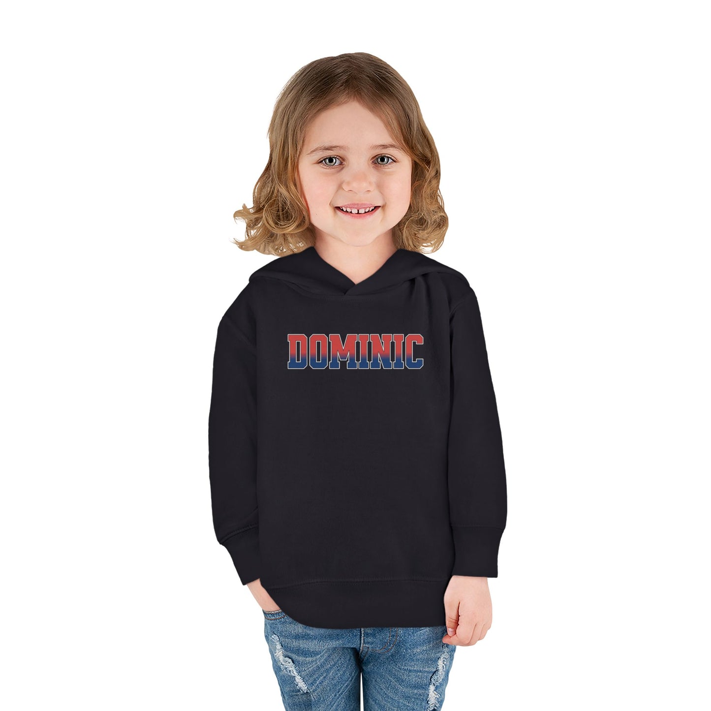 Toddler Football Hoodie — Personalized "Dominic" Youth Pullover