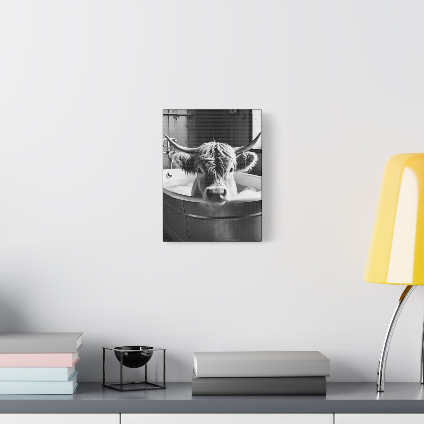 Highland Cow Bubbles Wall Art