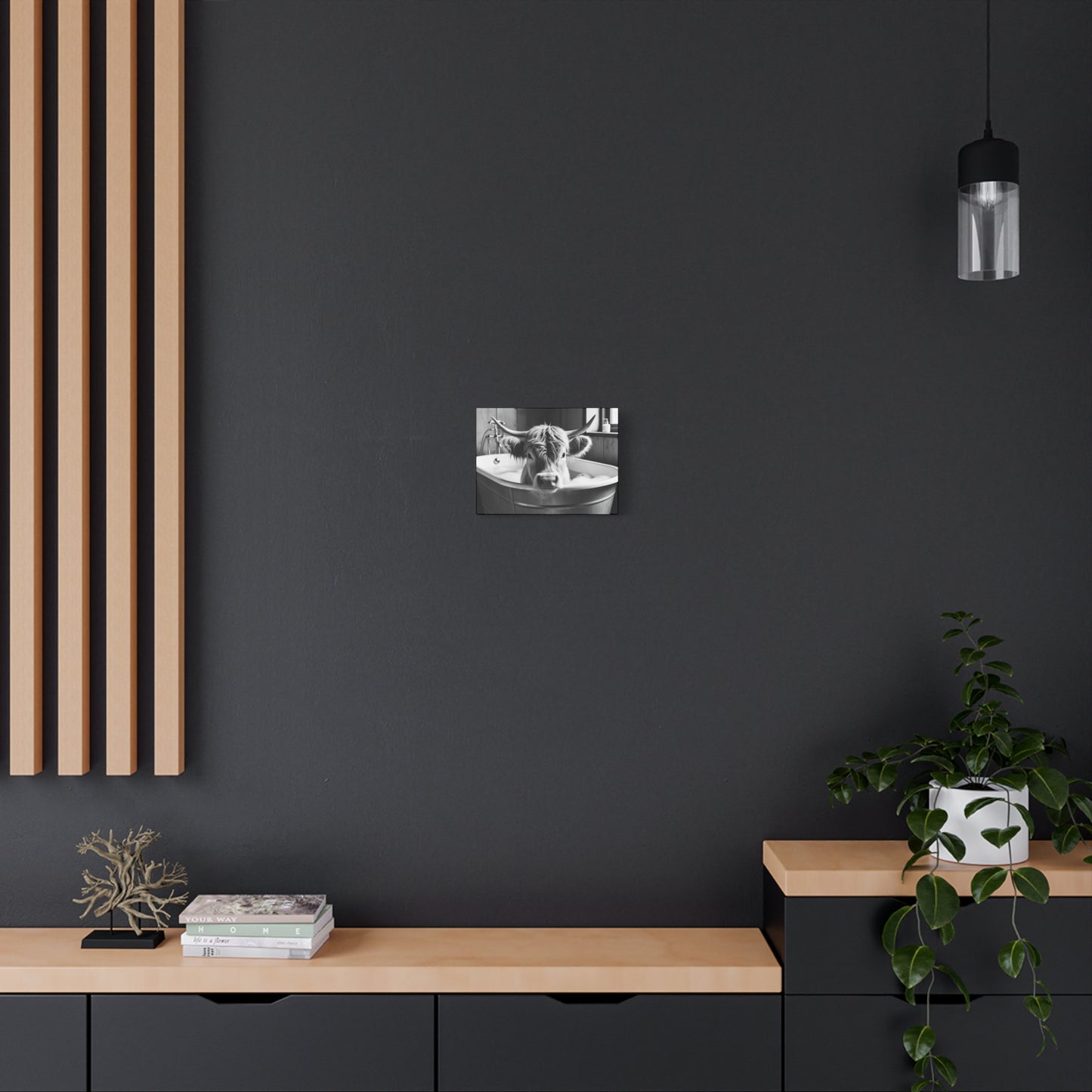 Highland Cow Bubbles Wall Art