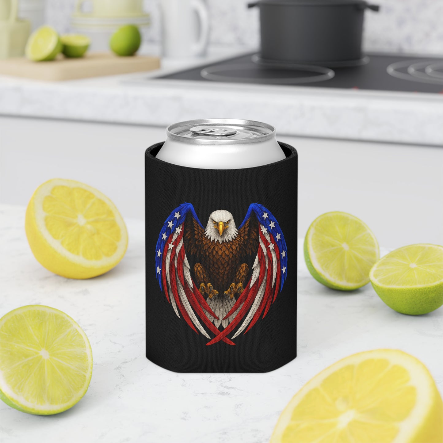 Patriotic Eagle Can Cooler