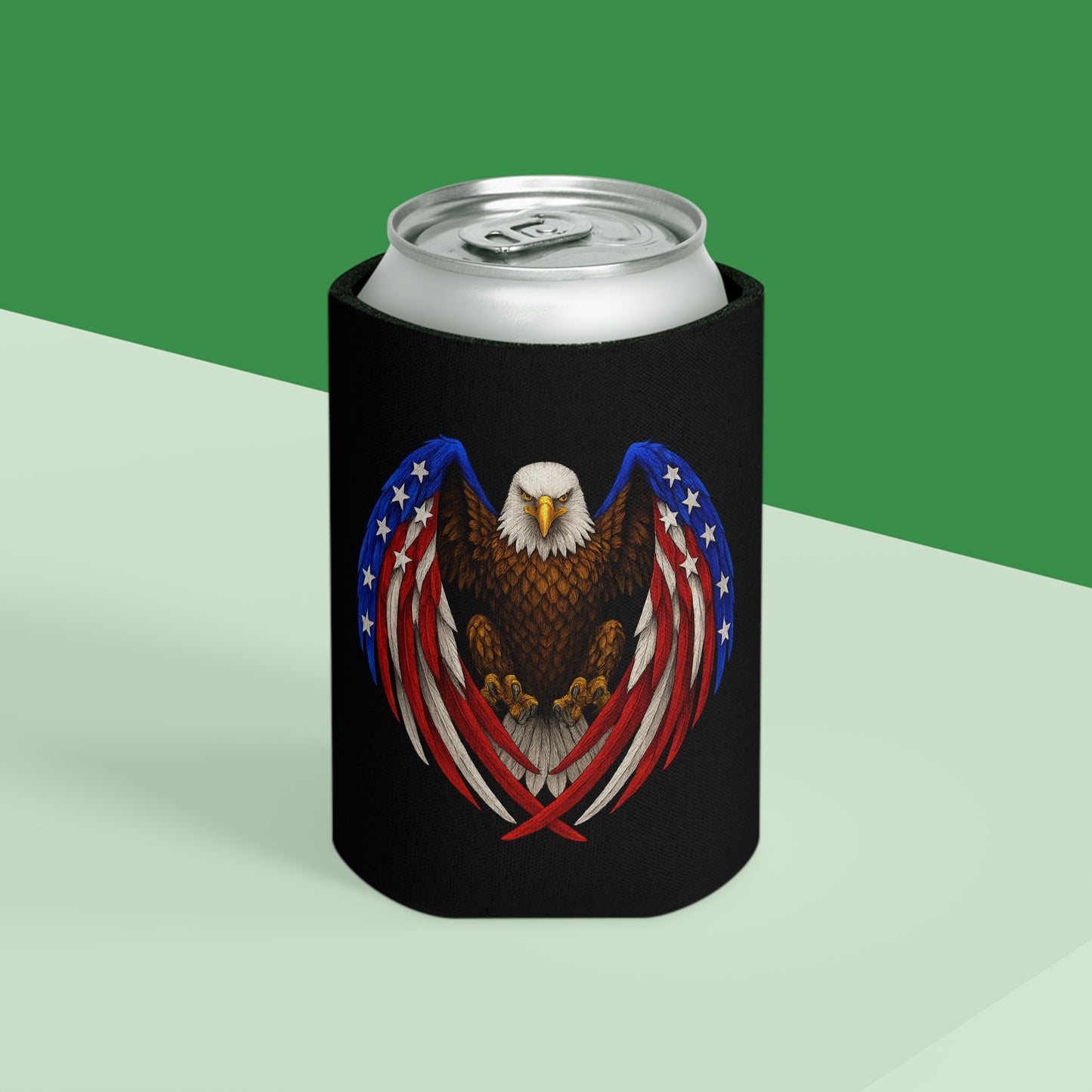 Patriotic Eagle Can Cooler