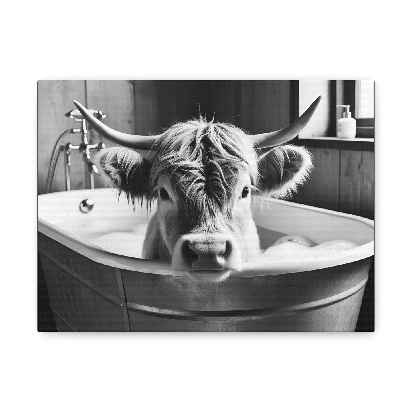 Highland Cow Bubbles Wall Art