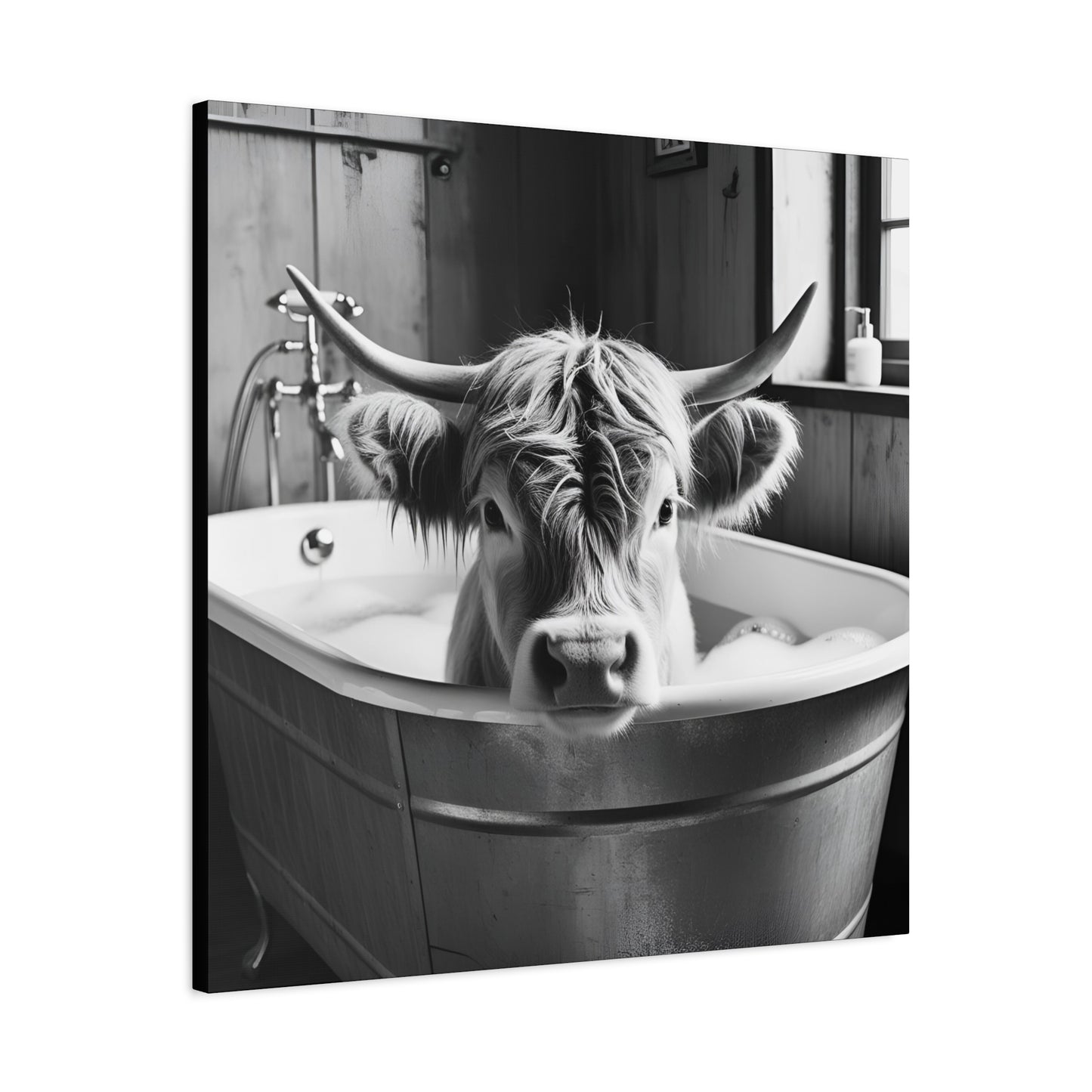 Highland Cow Bubbles Wall Art