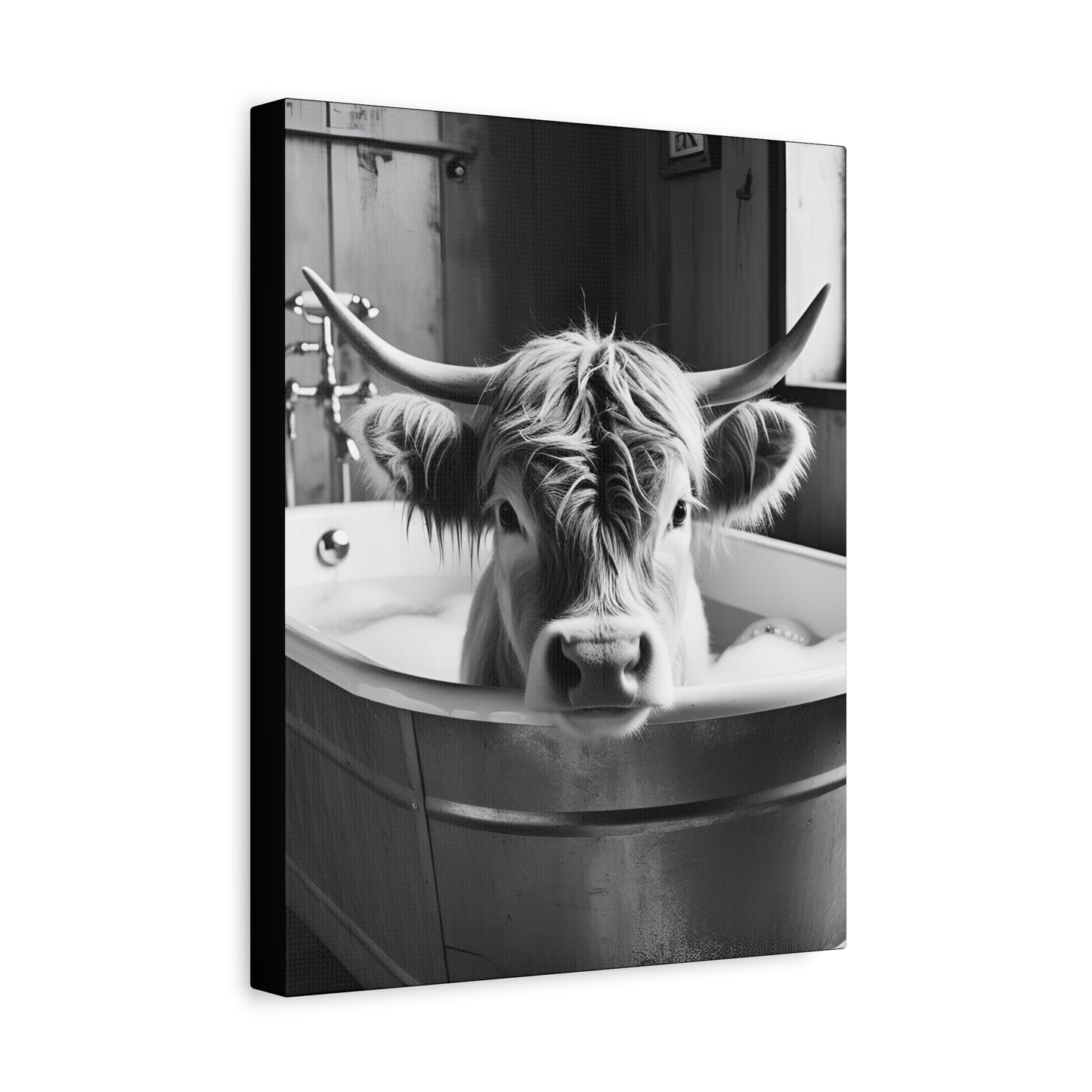 Highland Cow Bubbles Wall Art