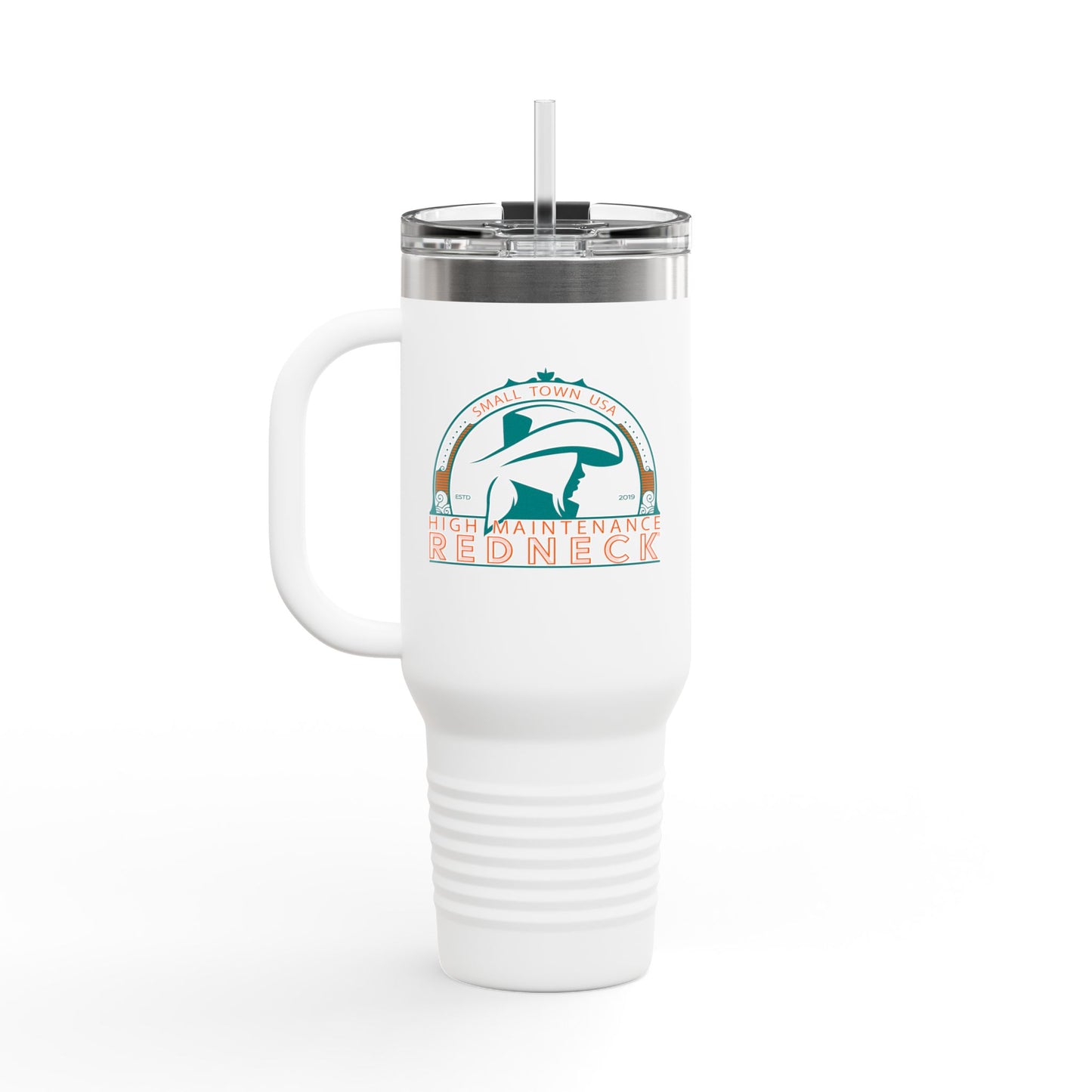 High Maintenance Redneck Insulated Travel Mug - 40oz - Perfect for Road Trips and Outdoor Adventures