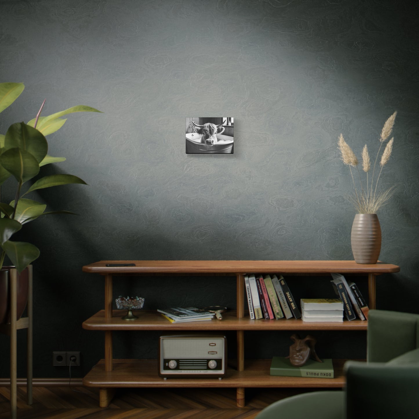 Highland Cow Bubbles Wall Art