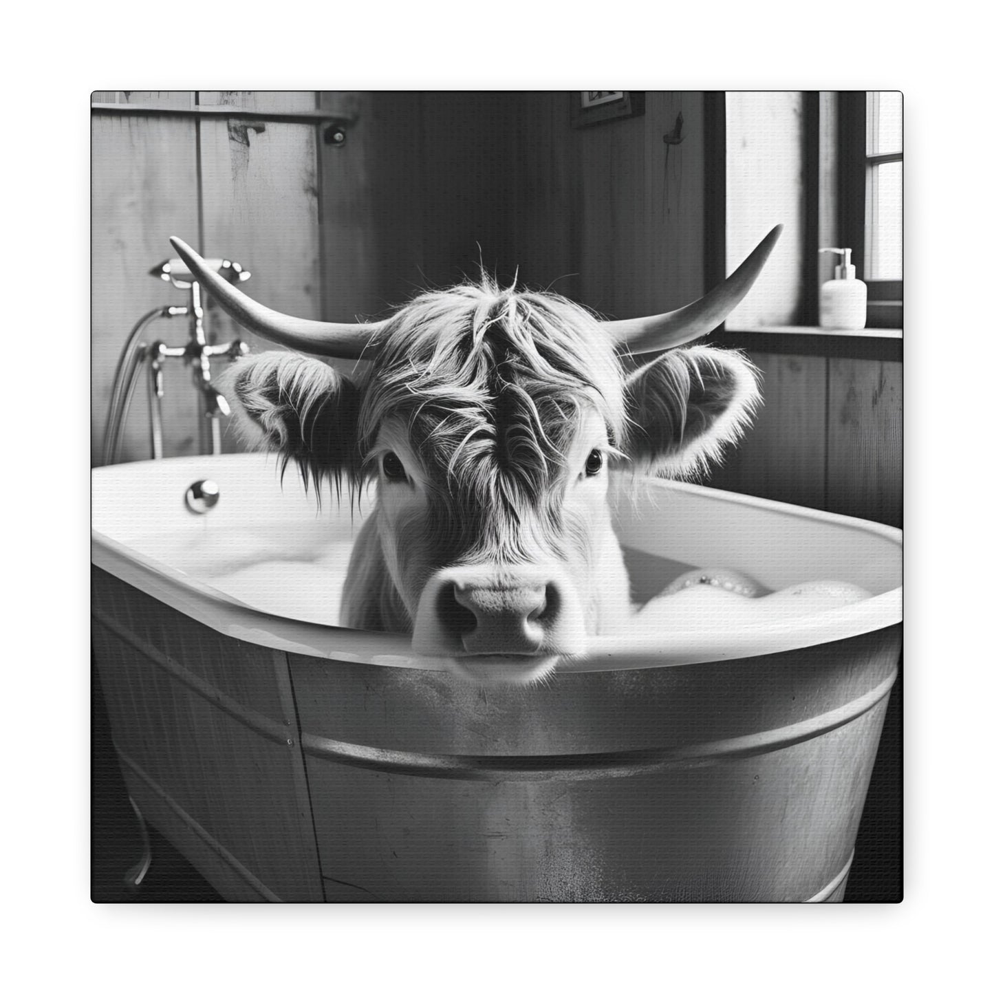 Highland Cow Bubbles Wall Art