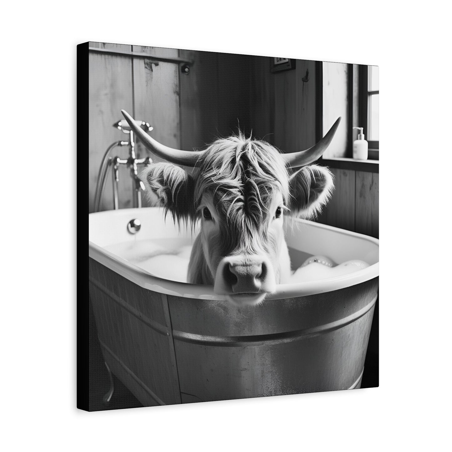 Highland Cow Bubbles Wall Art