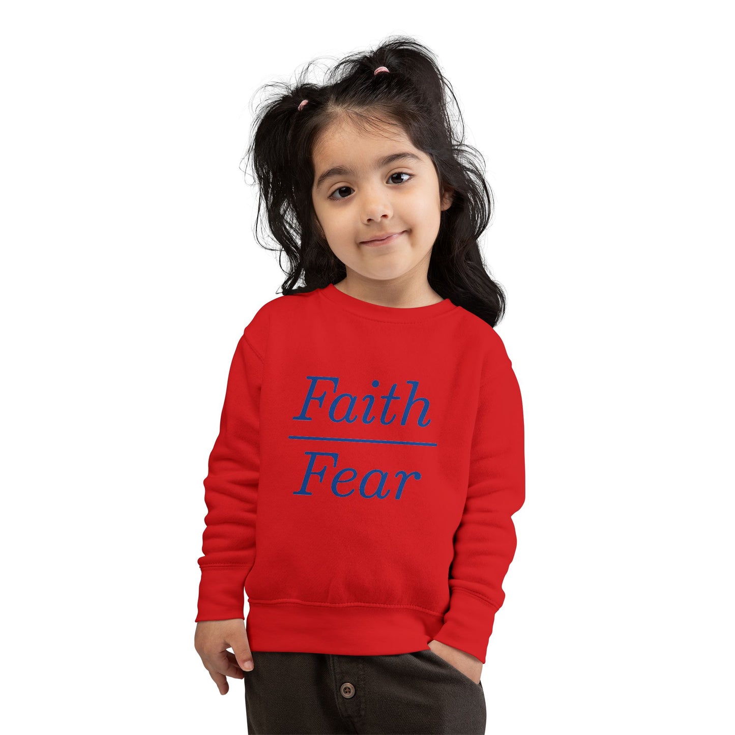 Faith Over Fear Toddler Sweatshirt
