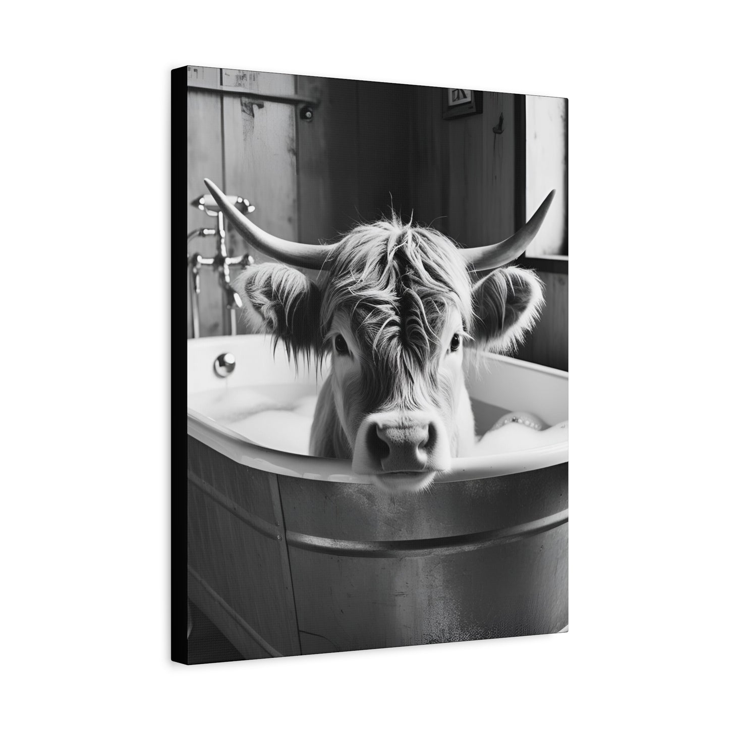 Highland Cow Bubbles Wall Art