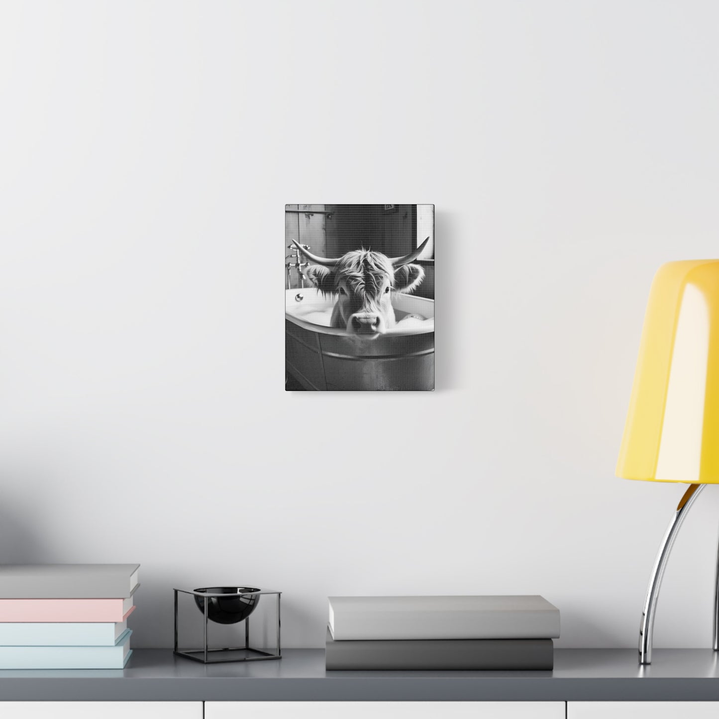 Highland Cow Bubbles Wall Art