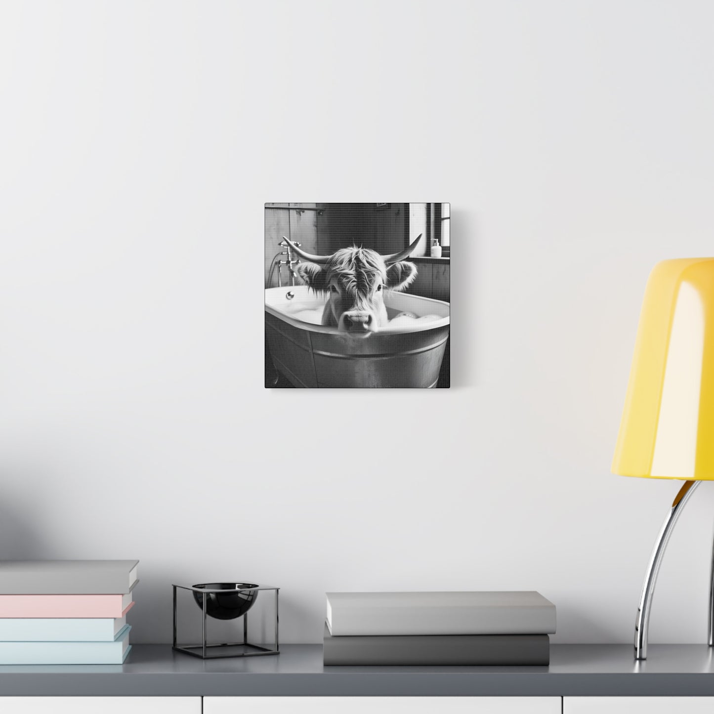 Highland Cow Bubbles Wall Art