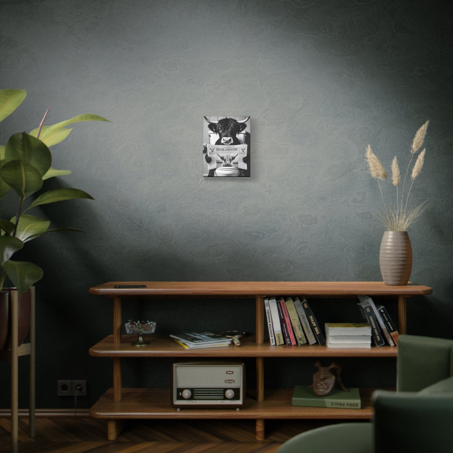 Highland Cow Toilet Funny Art