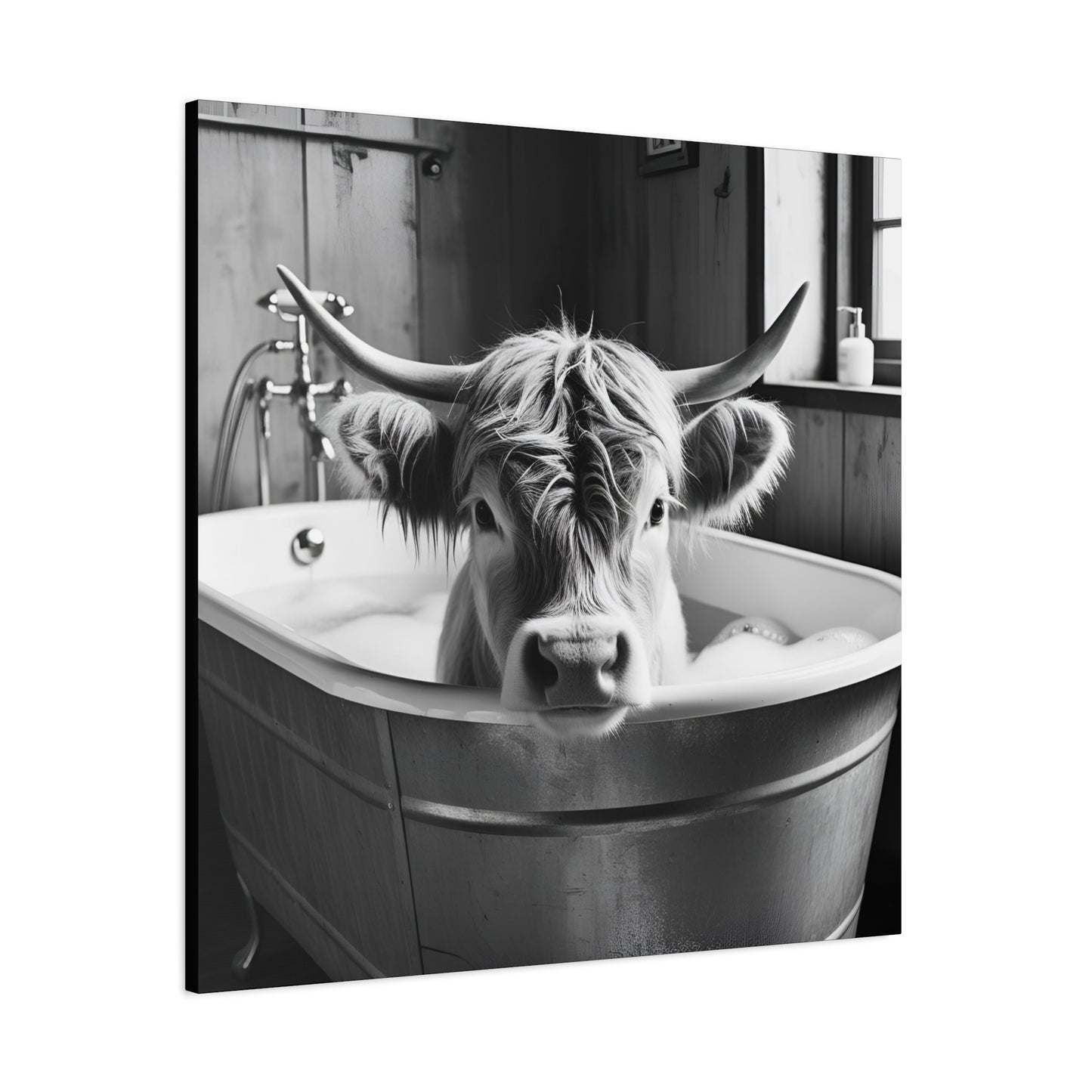 Highland Cow Bubbles Wall Art