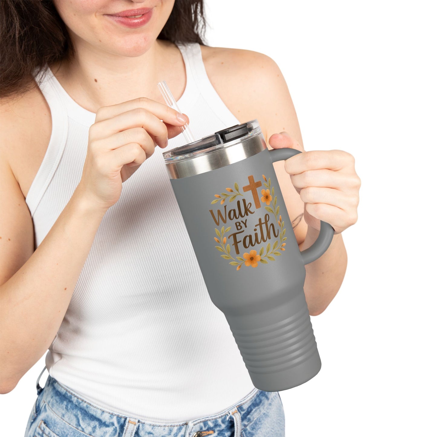 Walk by Faith 40oz Travel Mug