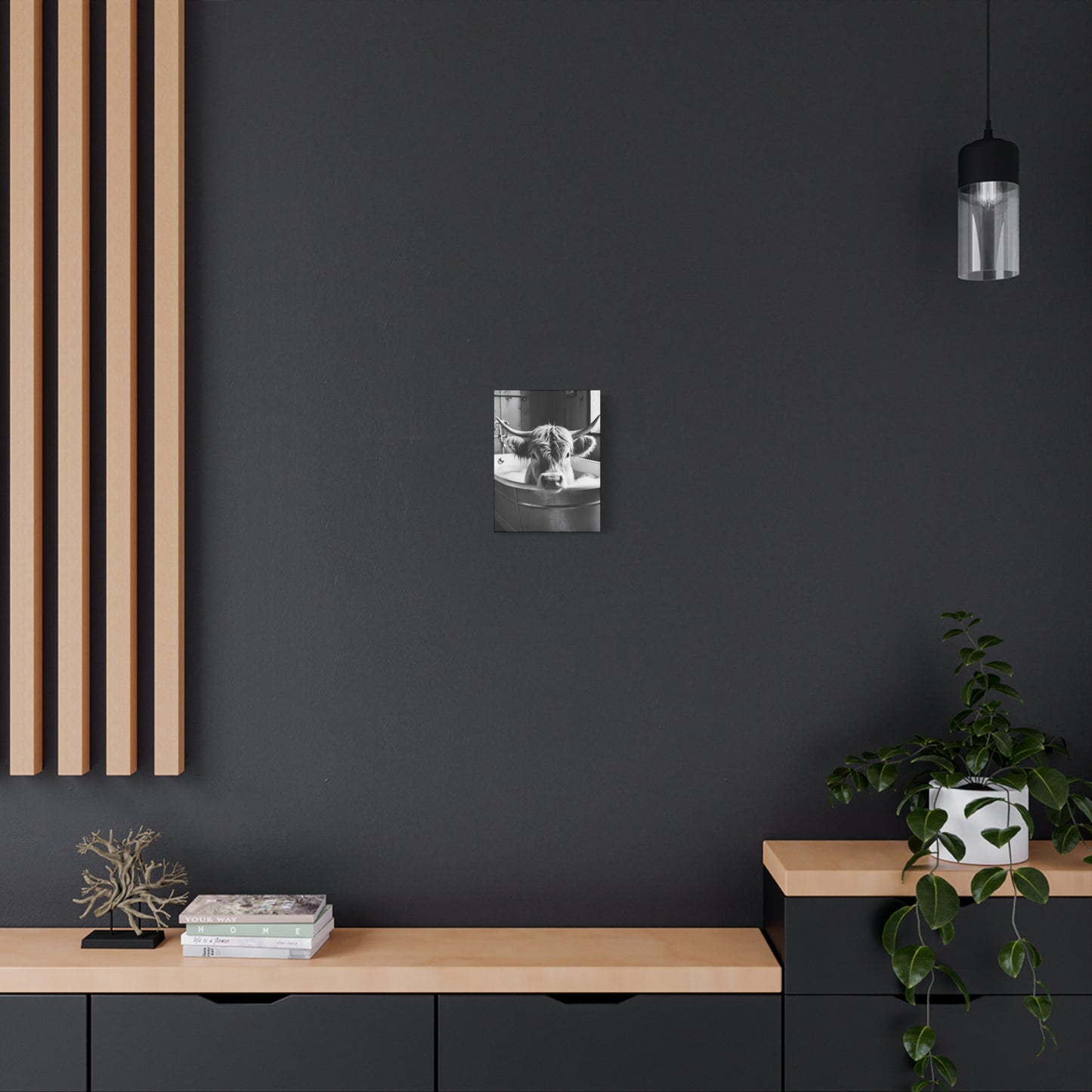 Highland Cow Bubbles Wall Art