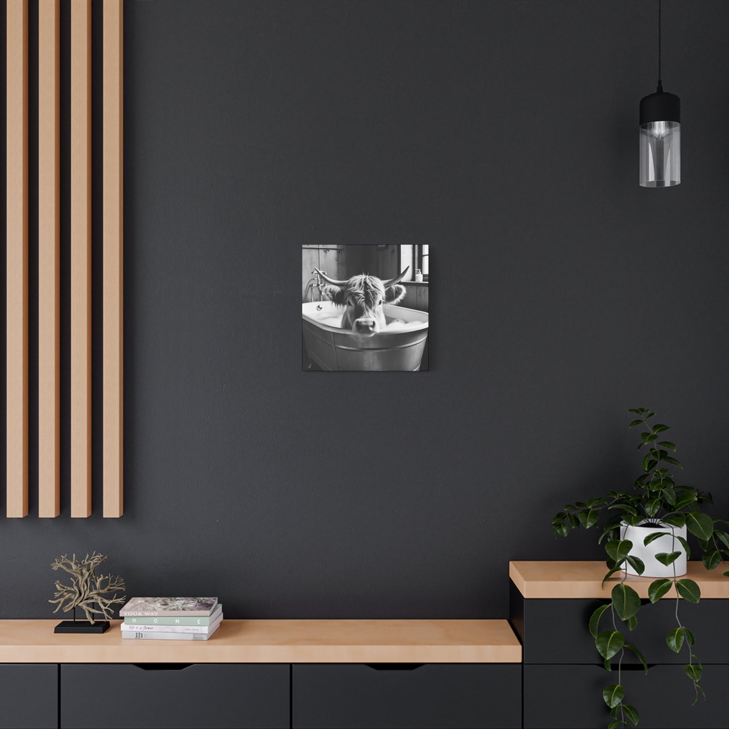 Highland Cow Bubbles Wall Art
