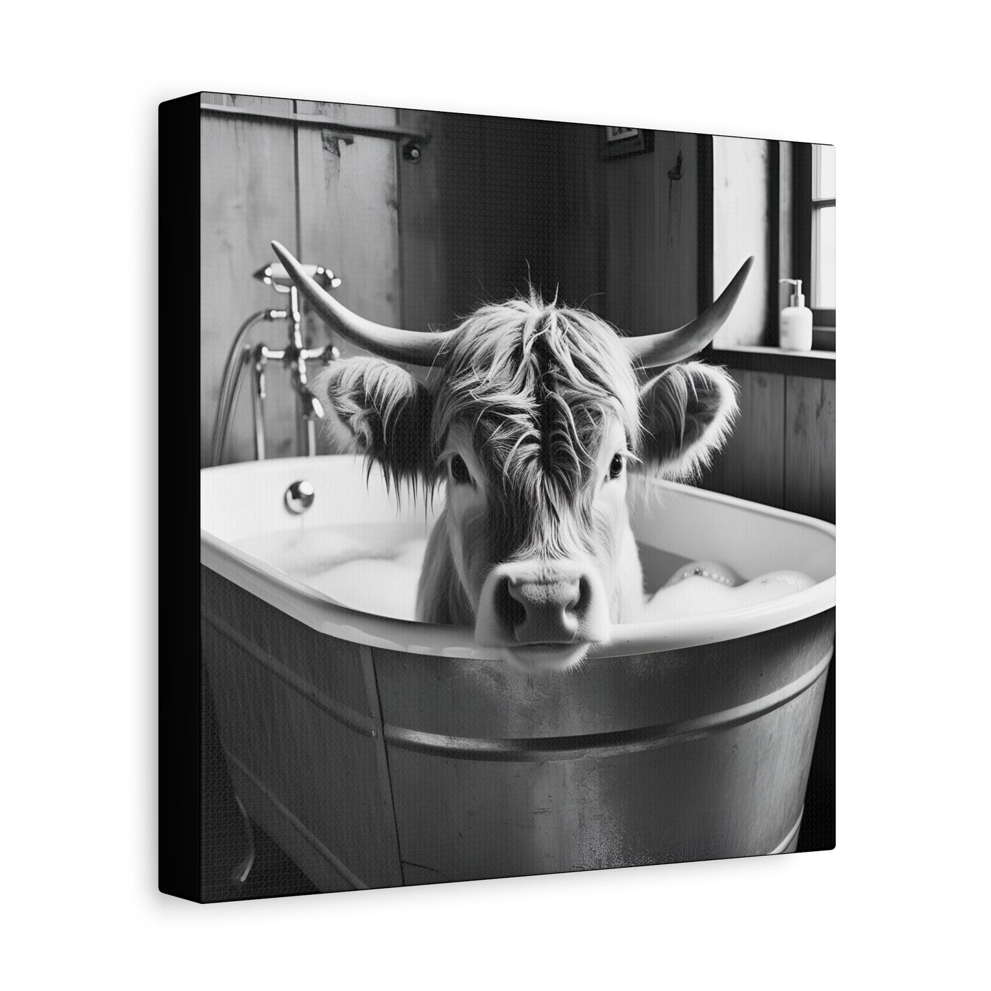 Highland Cow Bubbles Wall Art