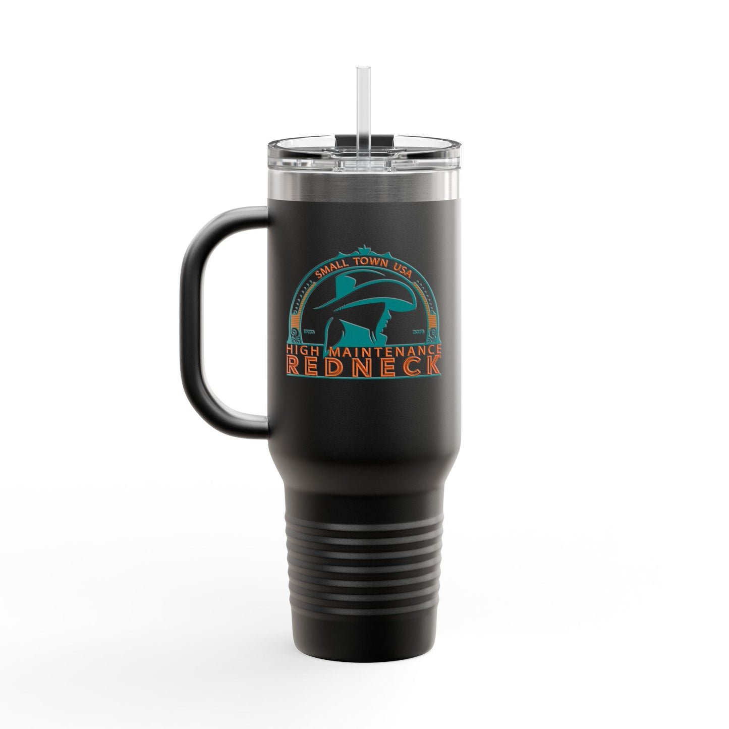 High Maintenance Redneck Insulated Travel Mug - 40oz - Perfect for Road Trips and Outdoor Adventures