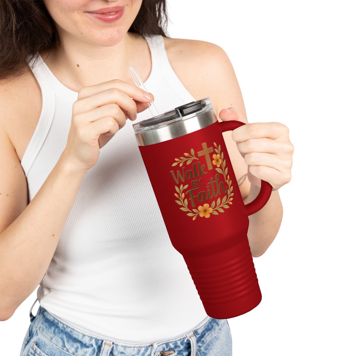 Walk by Faith 40oz Travel Mug