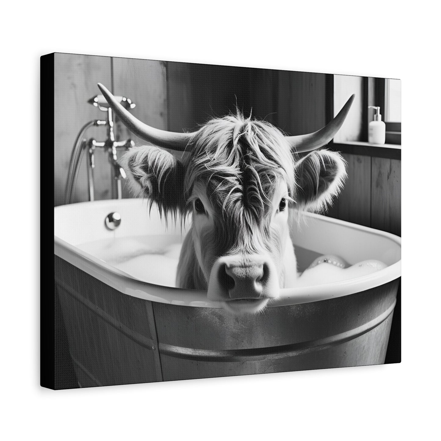 Highland Cow Bubbles Wall Art