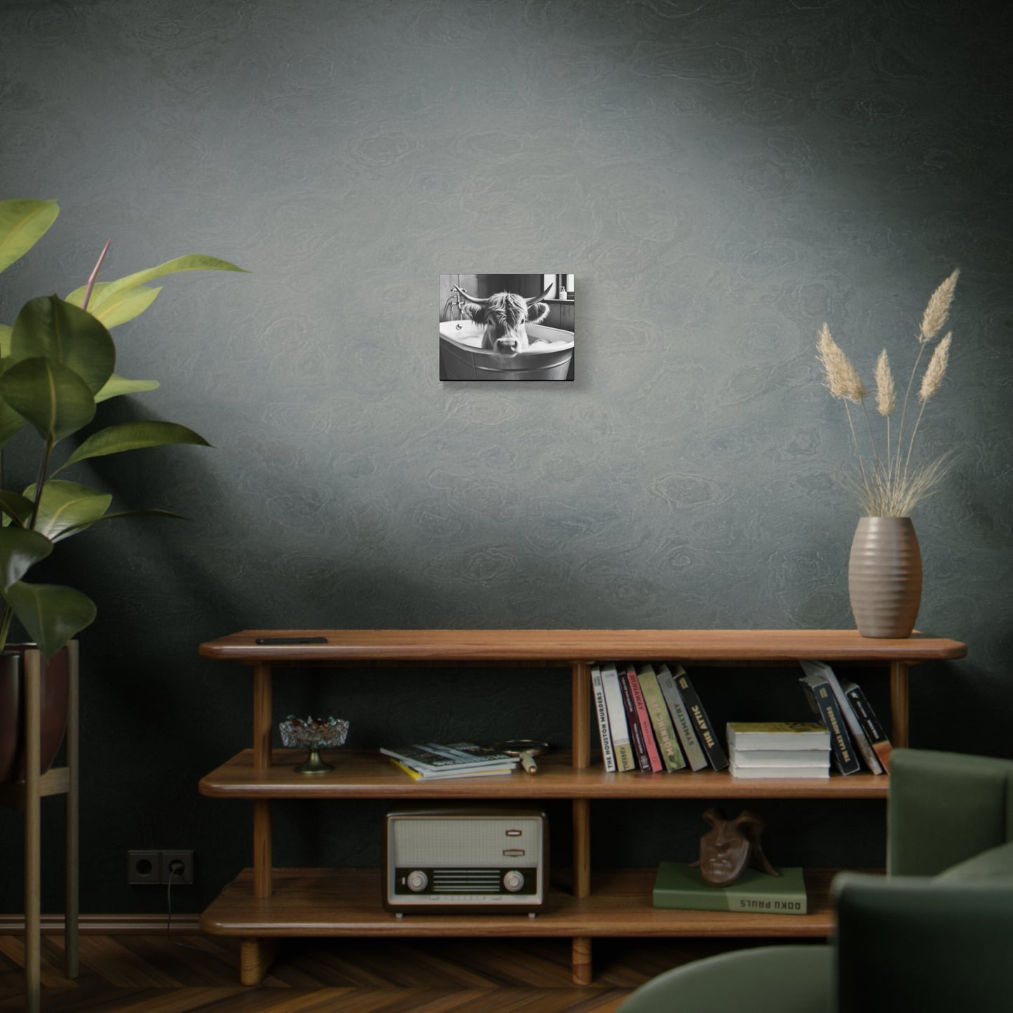 Highland Cow Bubbles Wall Art