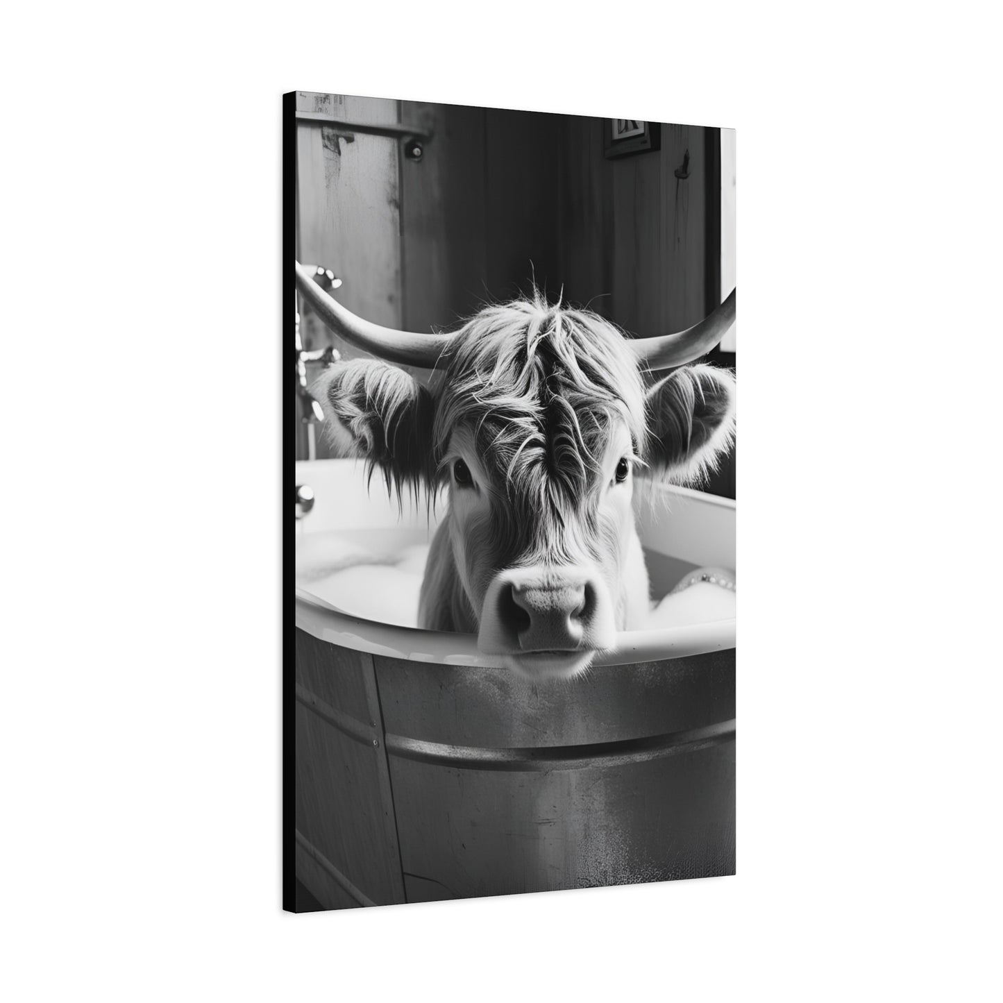 Highland Cow Bubbles Wall Art