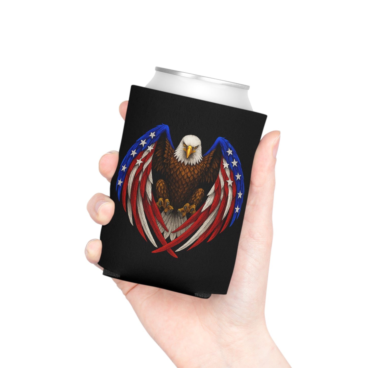 Patriotic Eagle Can Cooler