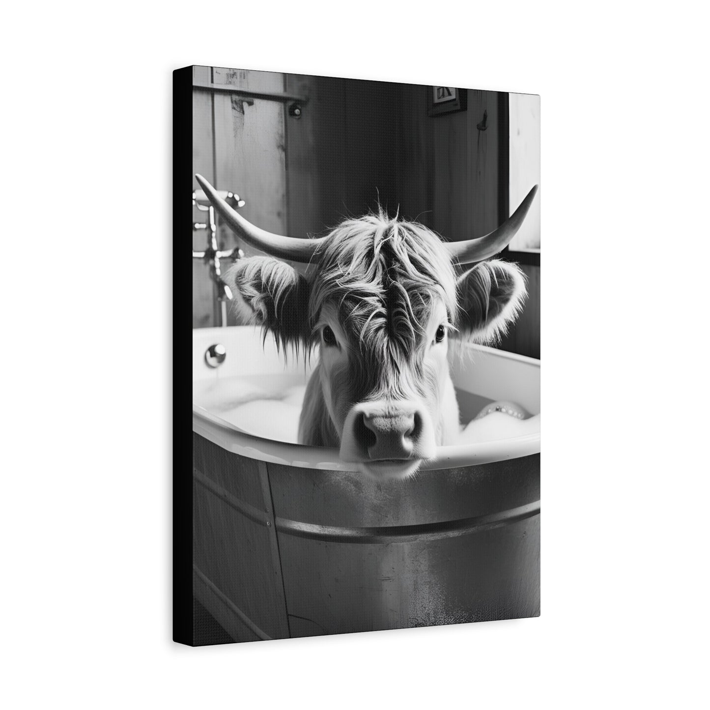 Highland Cow Bubbles Wall Art