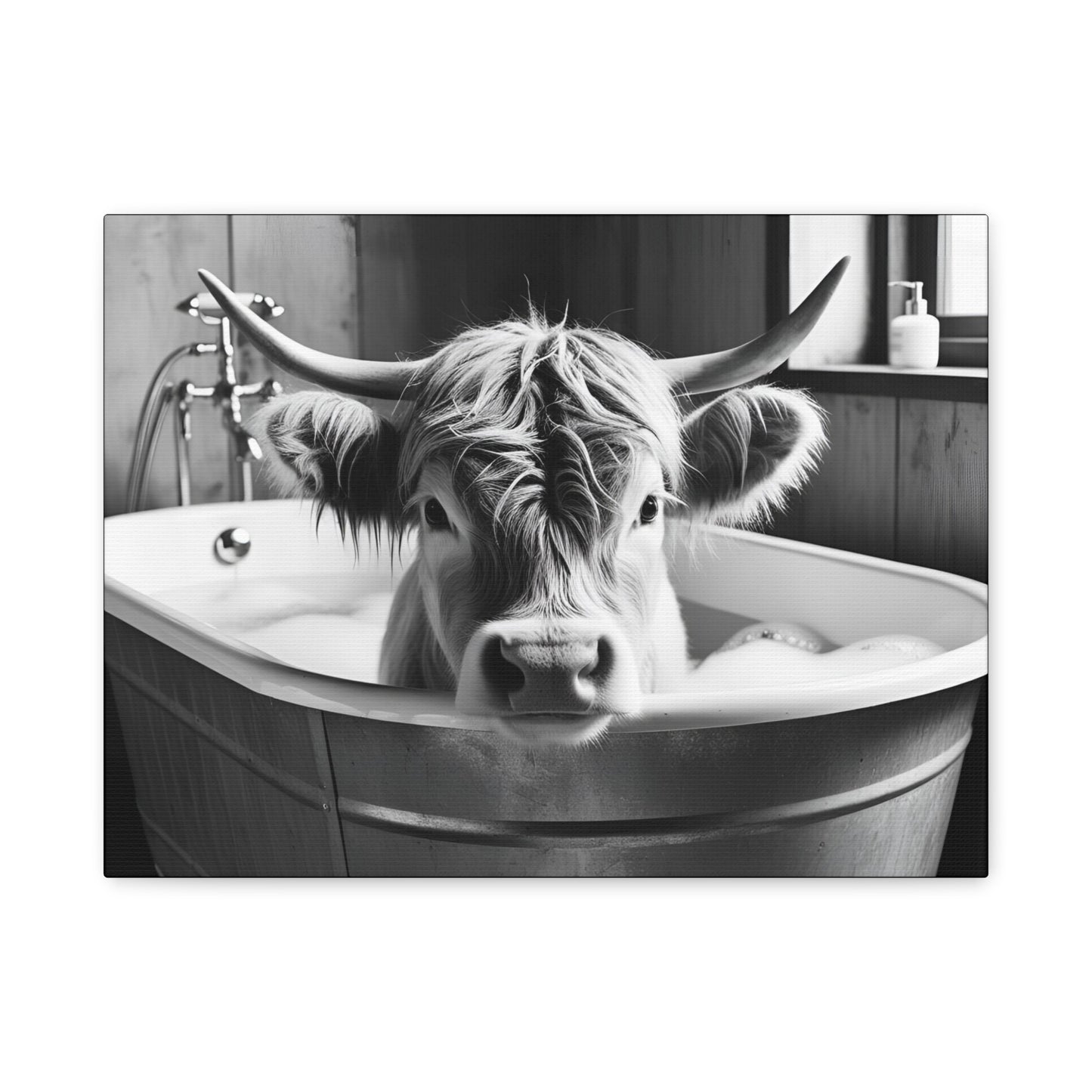 Highland Cow Bubbles Wall Art
