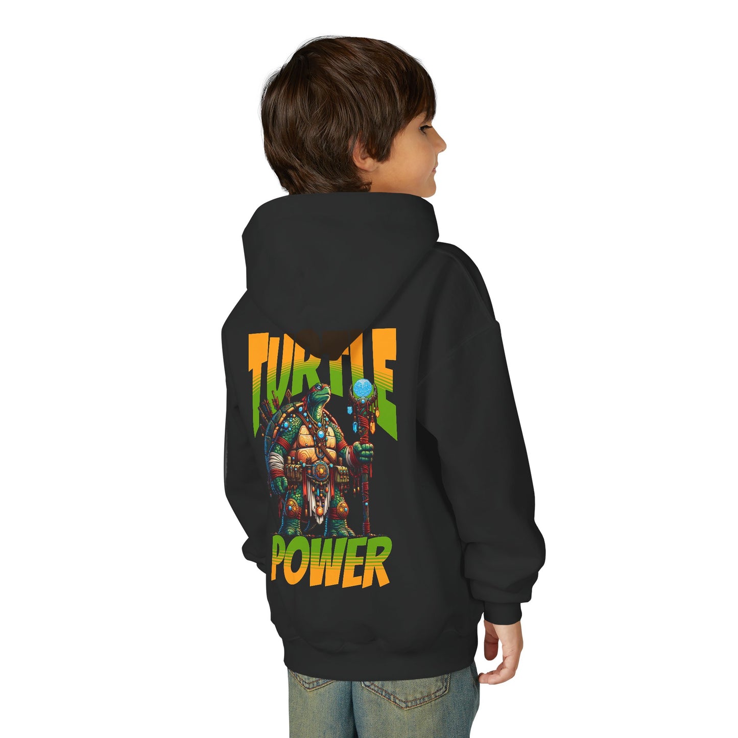 Youth Hoodie — "Turtle Power" Ninja Turtle Graphic Pullover