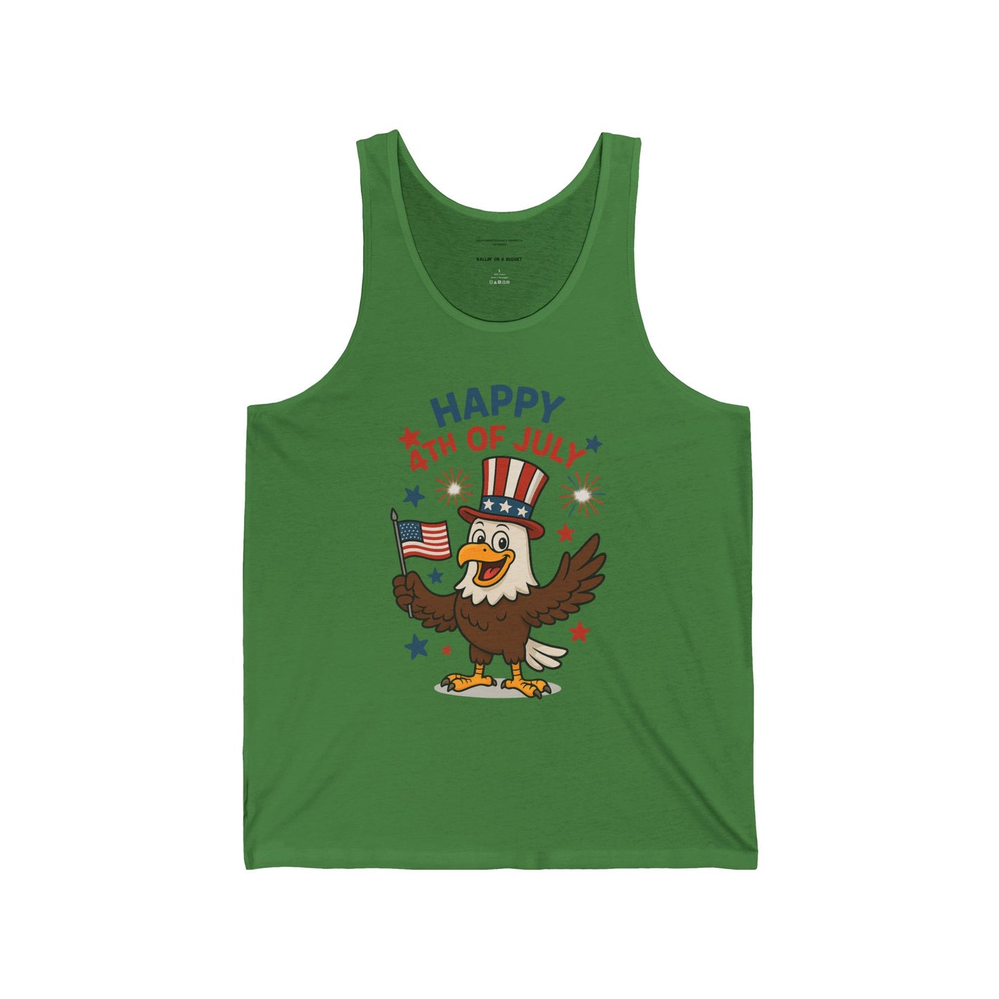 4th of July Men's Jersey Tank Top | Patriotic Sleeveless Shirt for Independence Day Celebrations, Summer BBQs, Gifts
