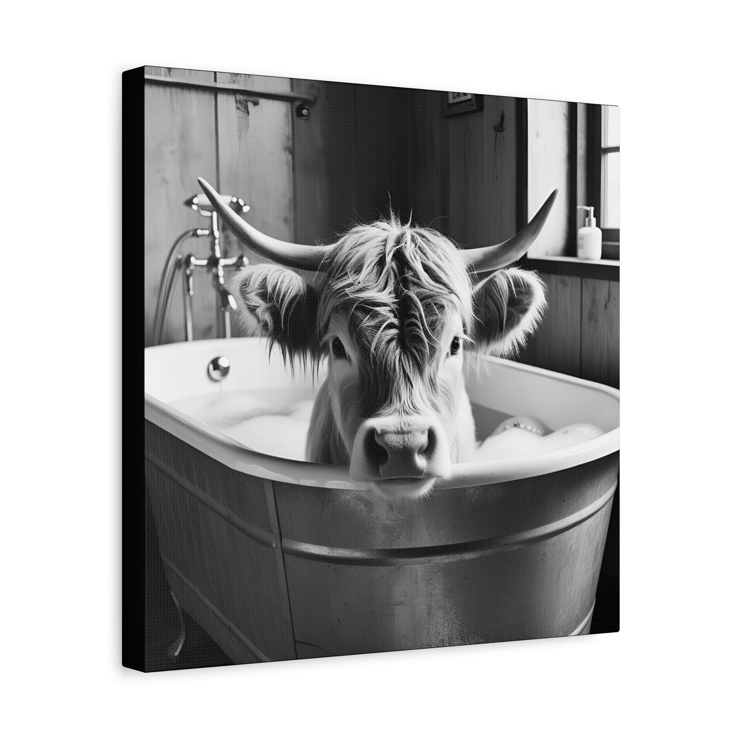 Highland Cow Bubbles Wall Art