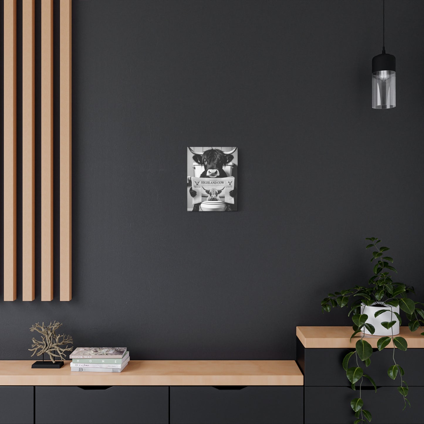 Highland Cow Toilet Funny Art