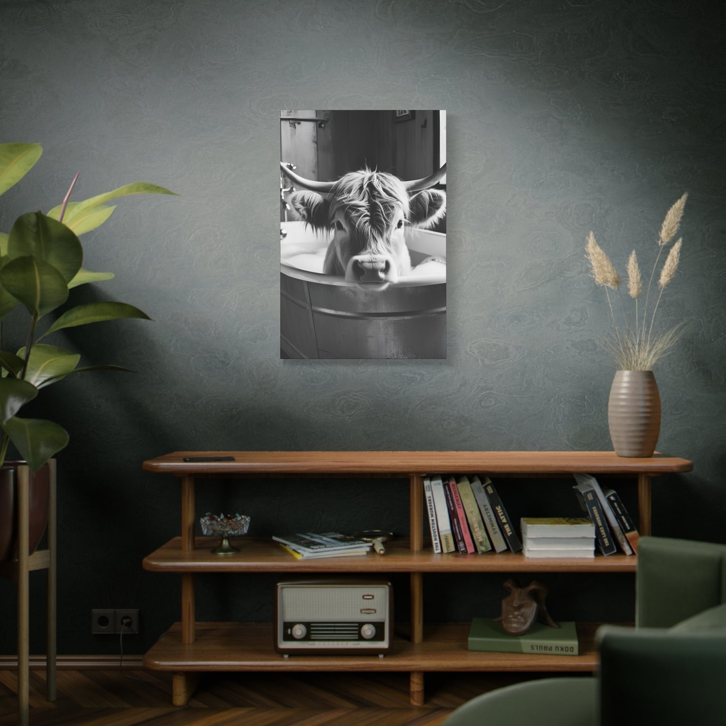 Highland Cow Bubbles Wall Art
