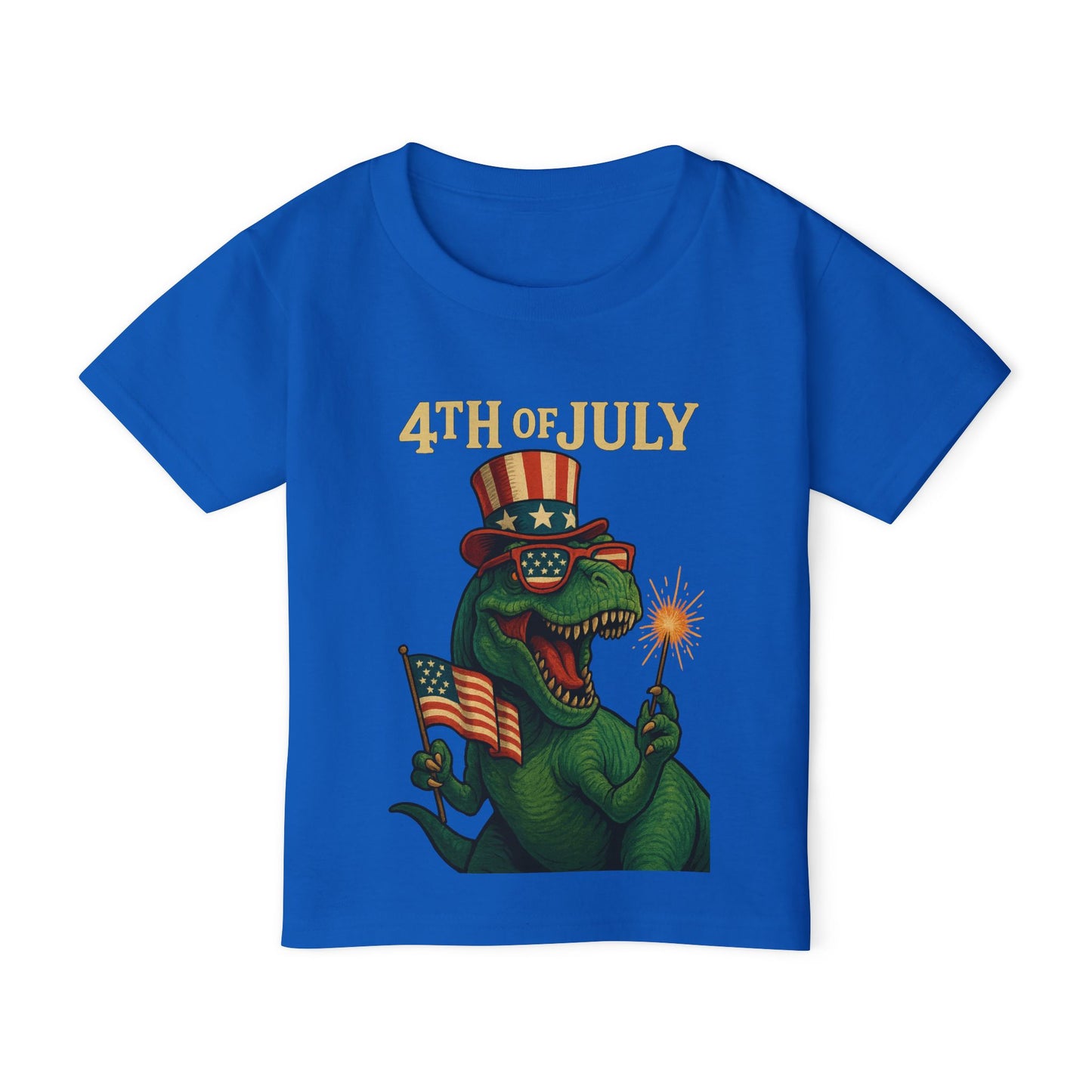 Dinosaur Boy's 4th of July Toddler T-Shirt, Kids Independence Day Tee, Patriotic Dino Shirt, Funny Toddler Clothing, Baby Boy Gift
