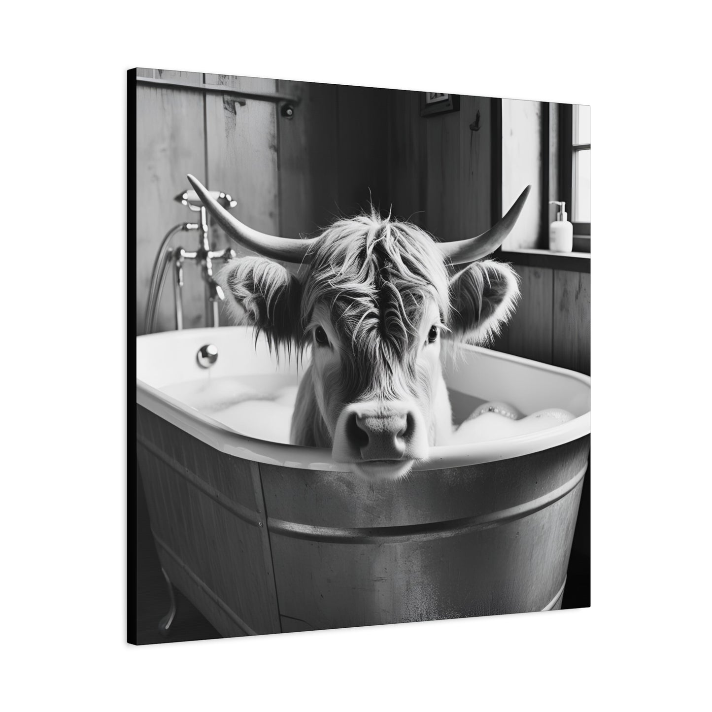 Highland Cow Bubbles Wall Art