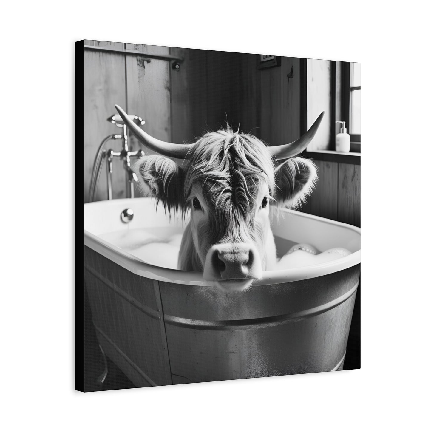 Highland Cow Bubbles Wall Art