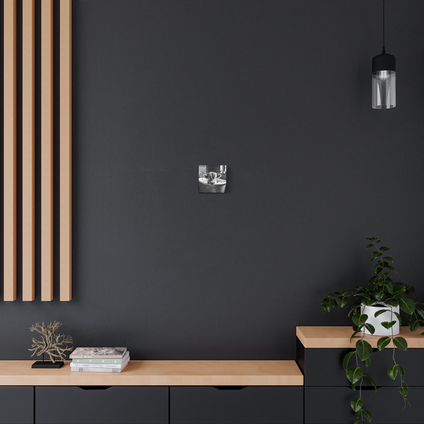 Highland Cow Bubbles Wall Art