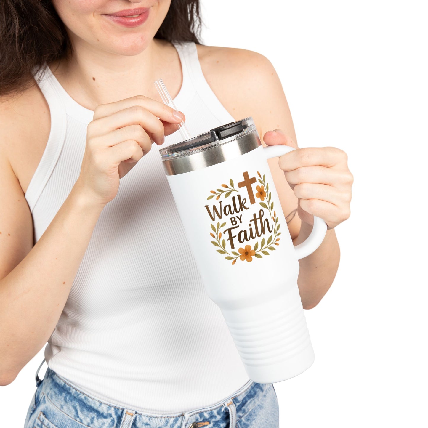 Walk by Faith 40oz Travel Mug