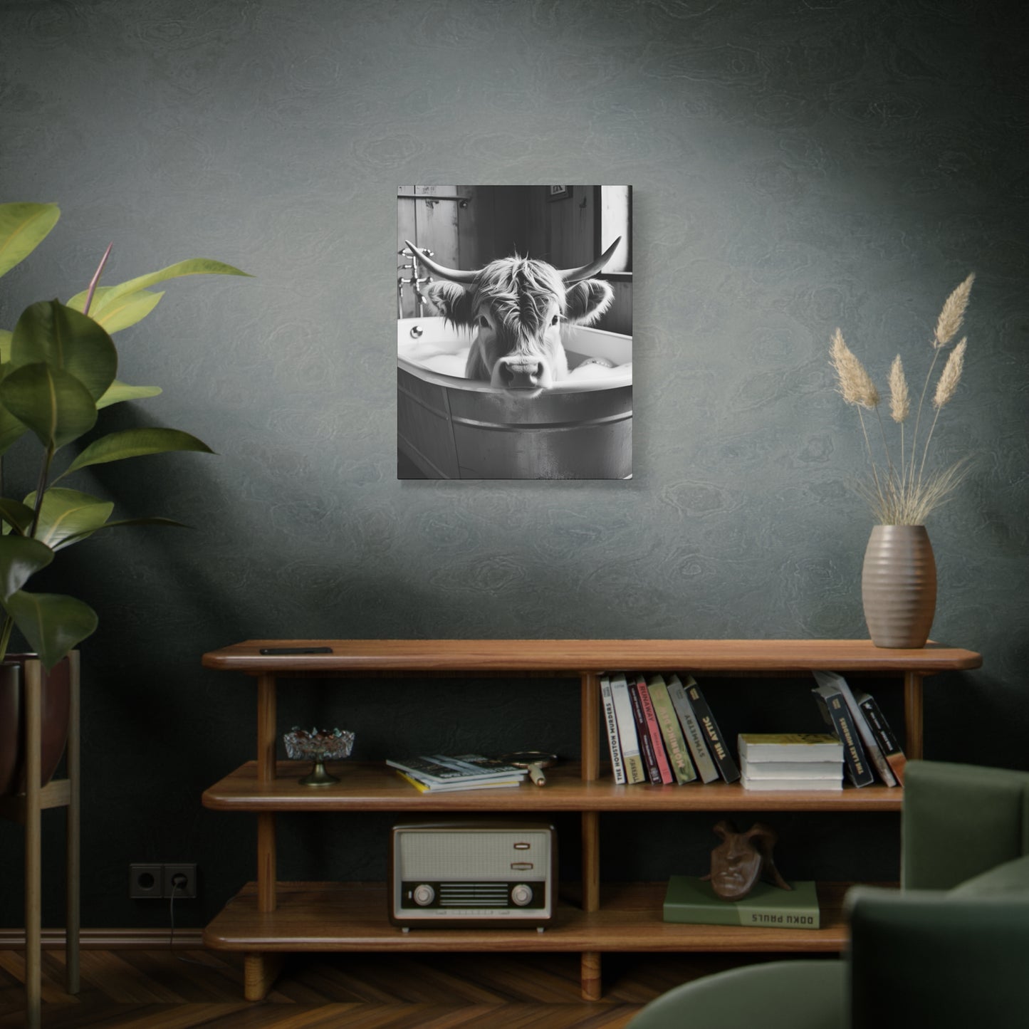 Highland Cow Bubbles Wall Art