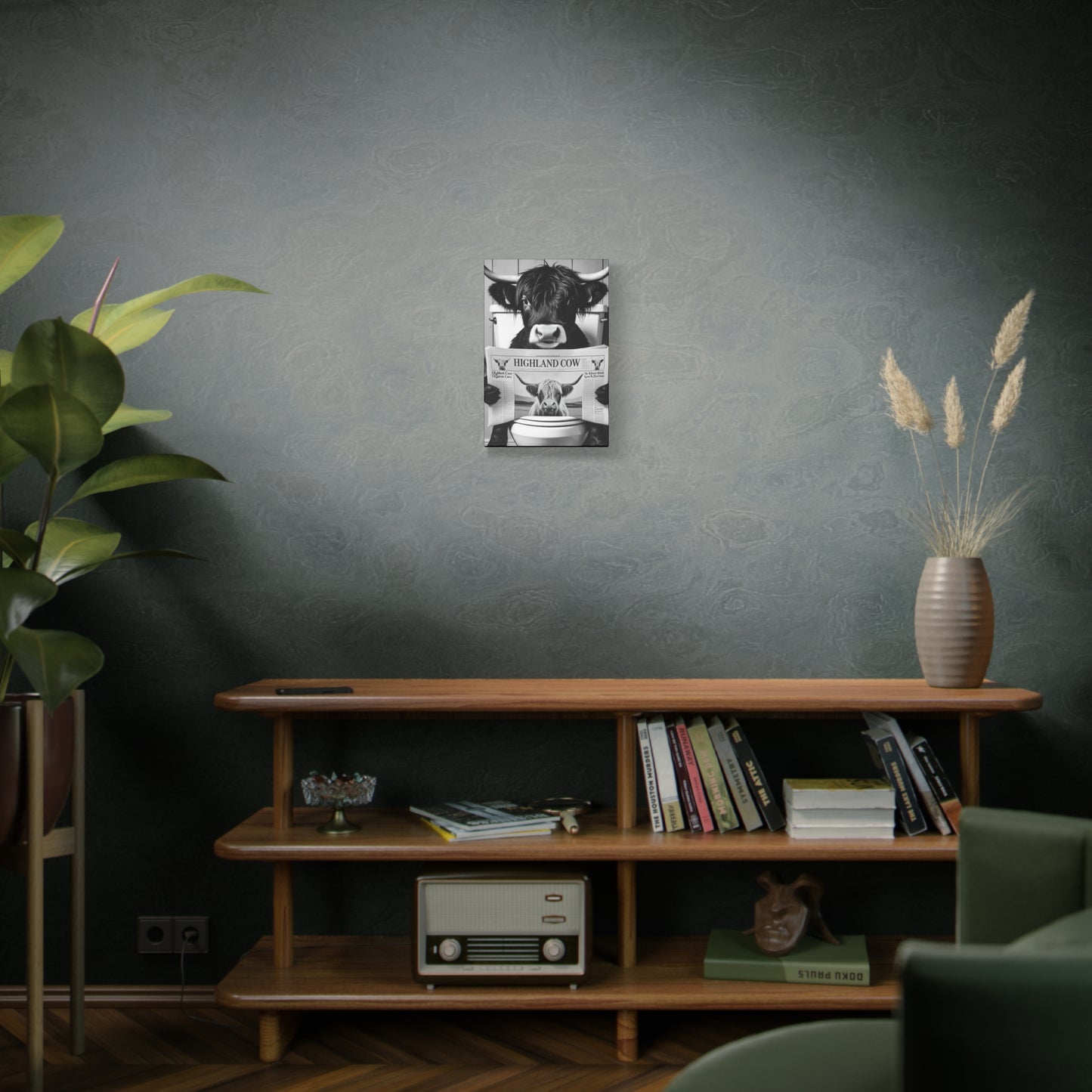 Highland Cow Toilet Funny Art