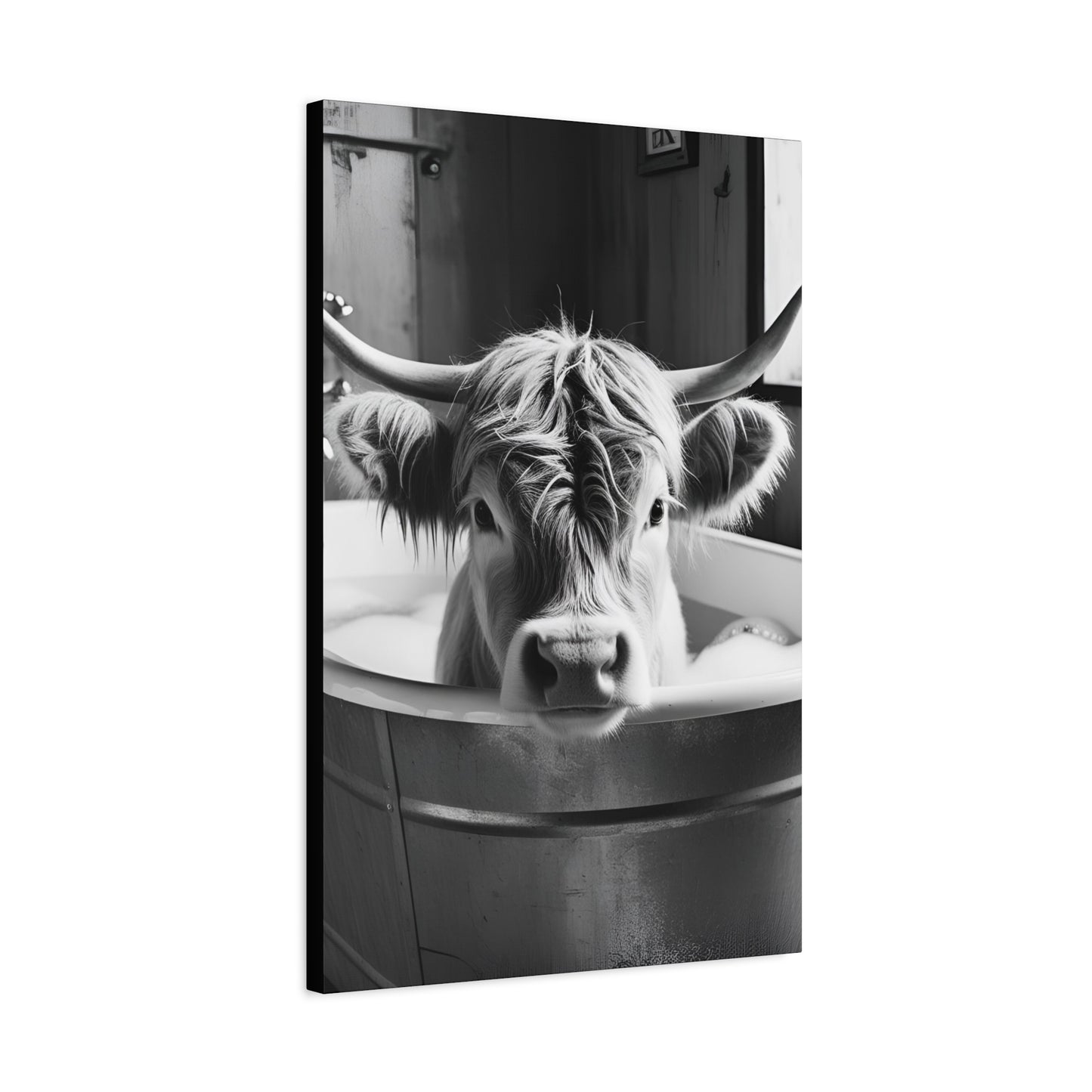 Highland Cow Bubbles Wall Art