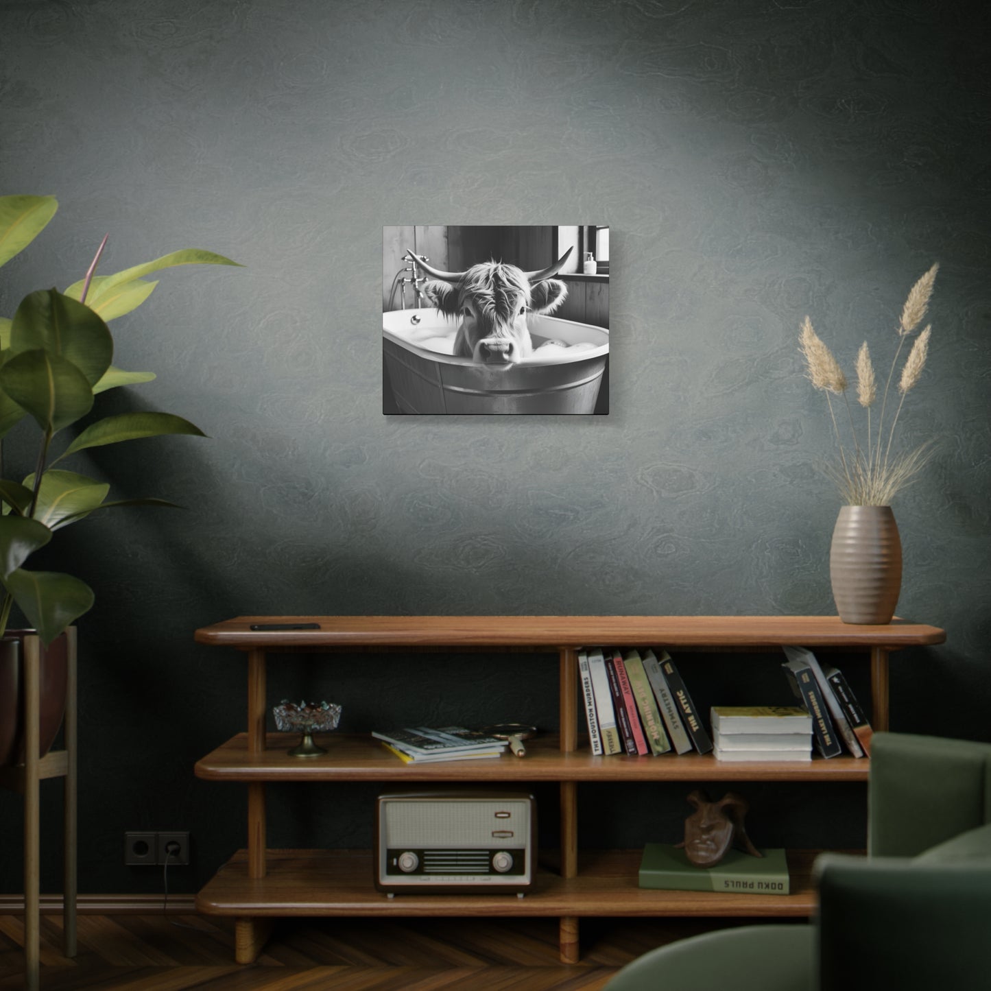 Highland Cow Bubbles Wall Art