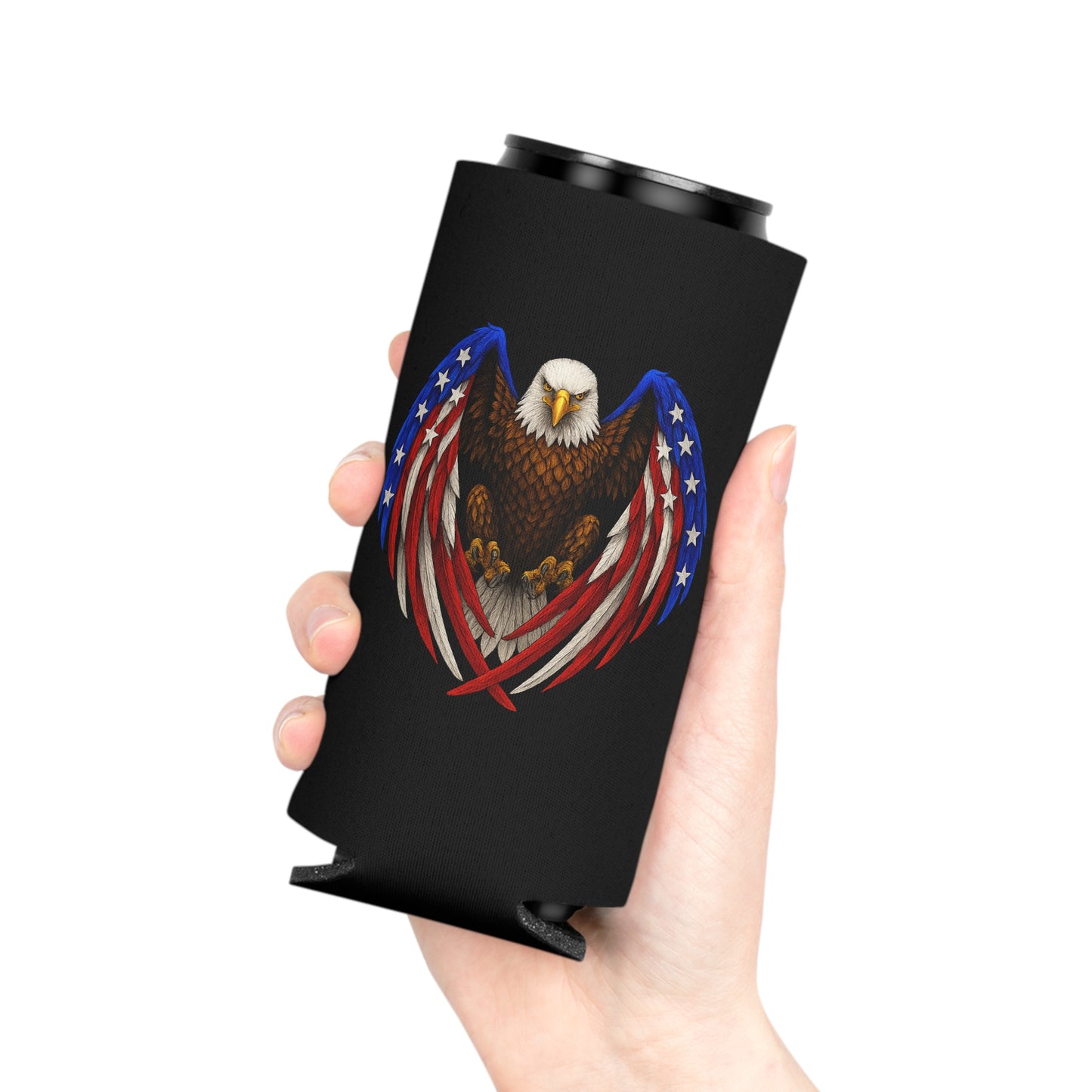 Patriotic Eagle Can Cooler